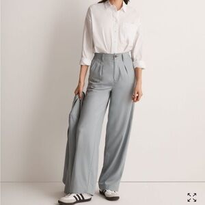 Madewell Gray Drapeweave Trouser